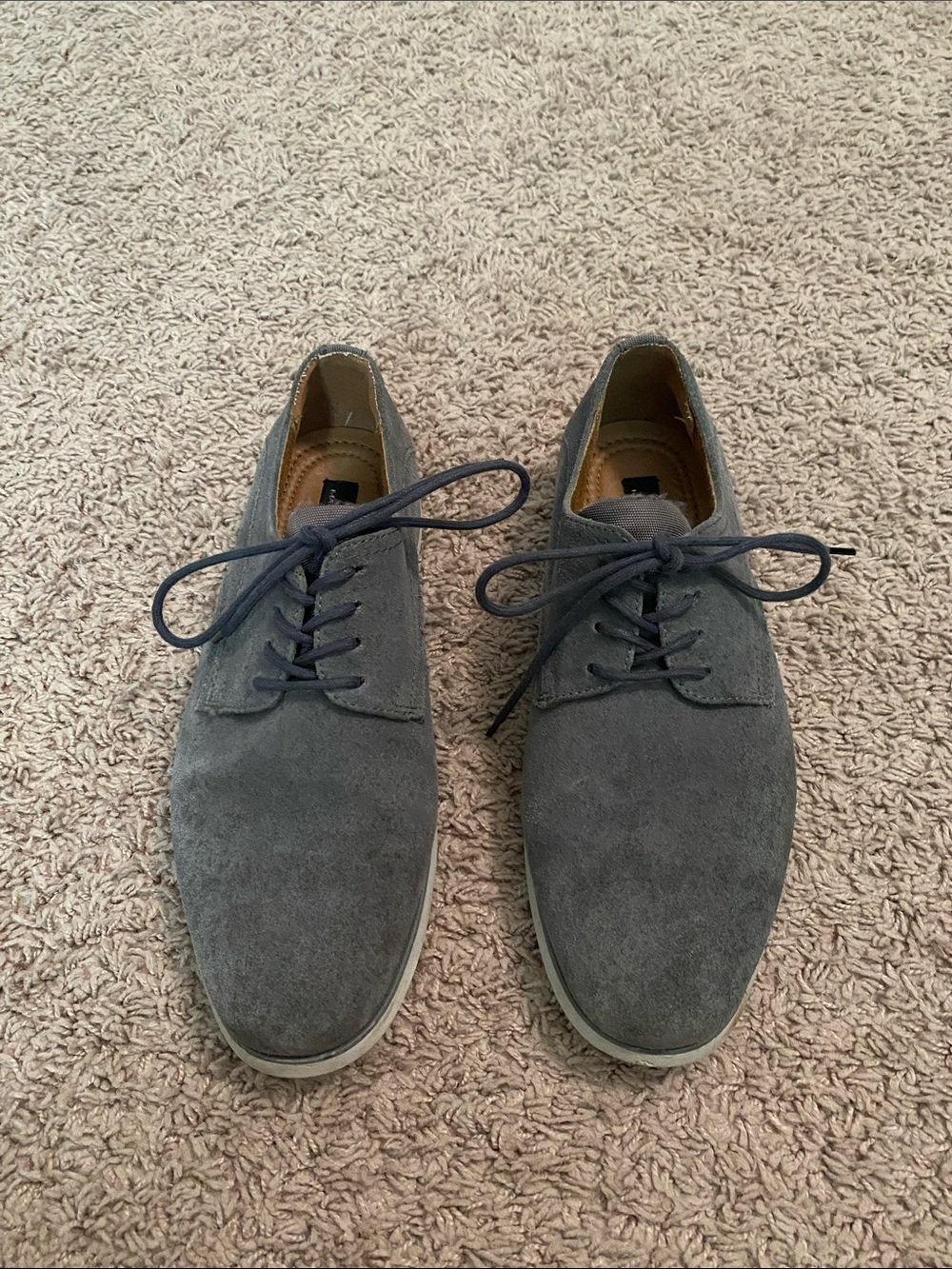 Marc Anthony Men's Gray Suede Lace-Up Oxfords size 8 medium